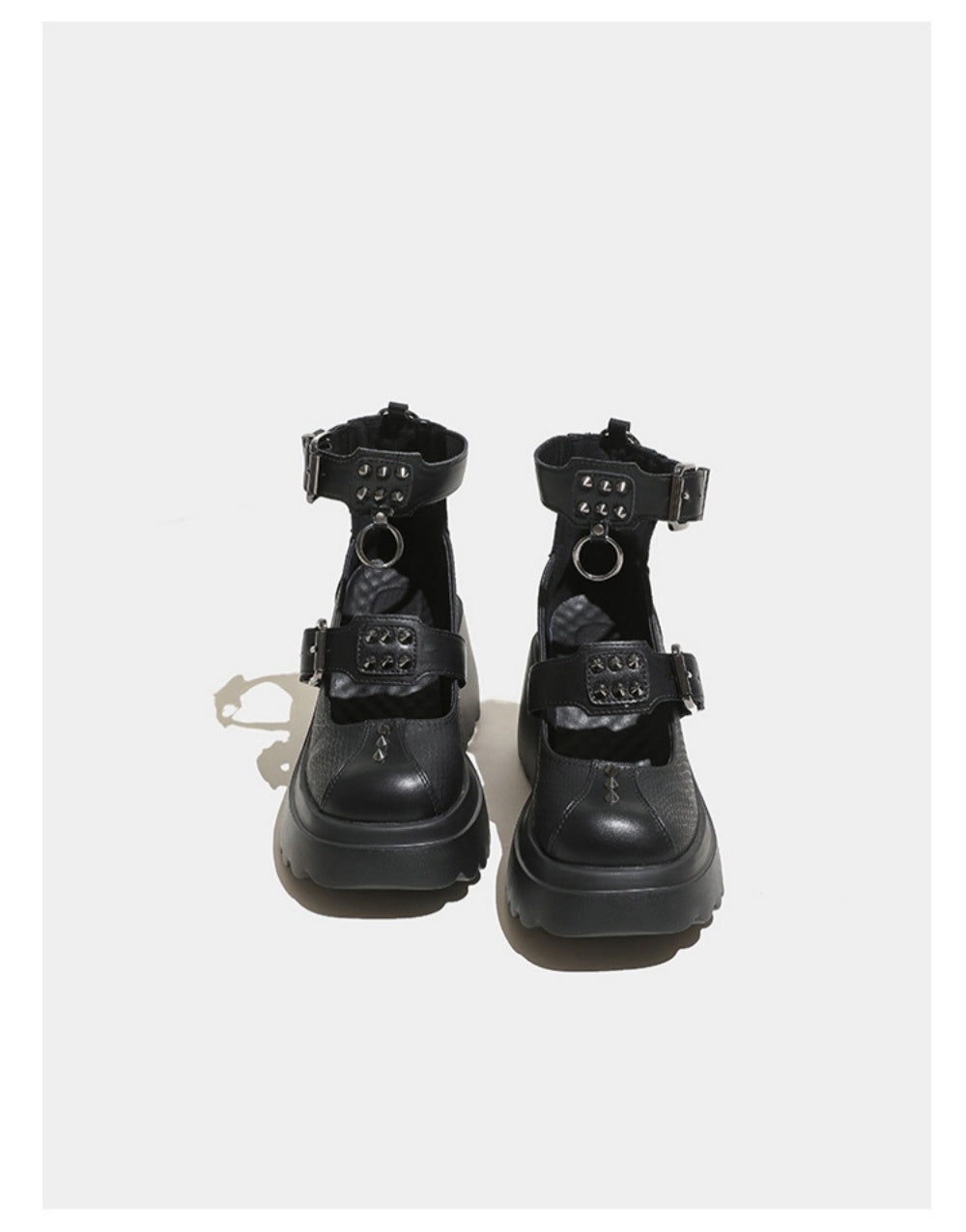 CHAUSSURES PUNK CLOUS CUIR TALON 8.5CM