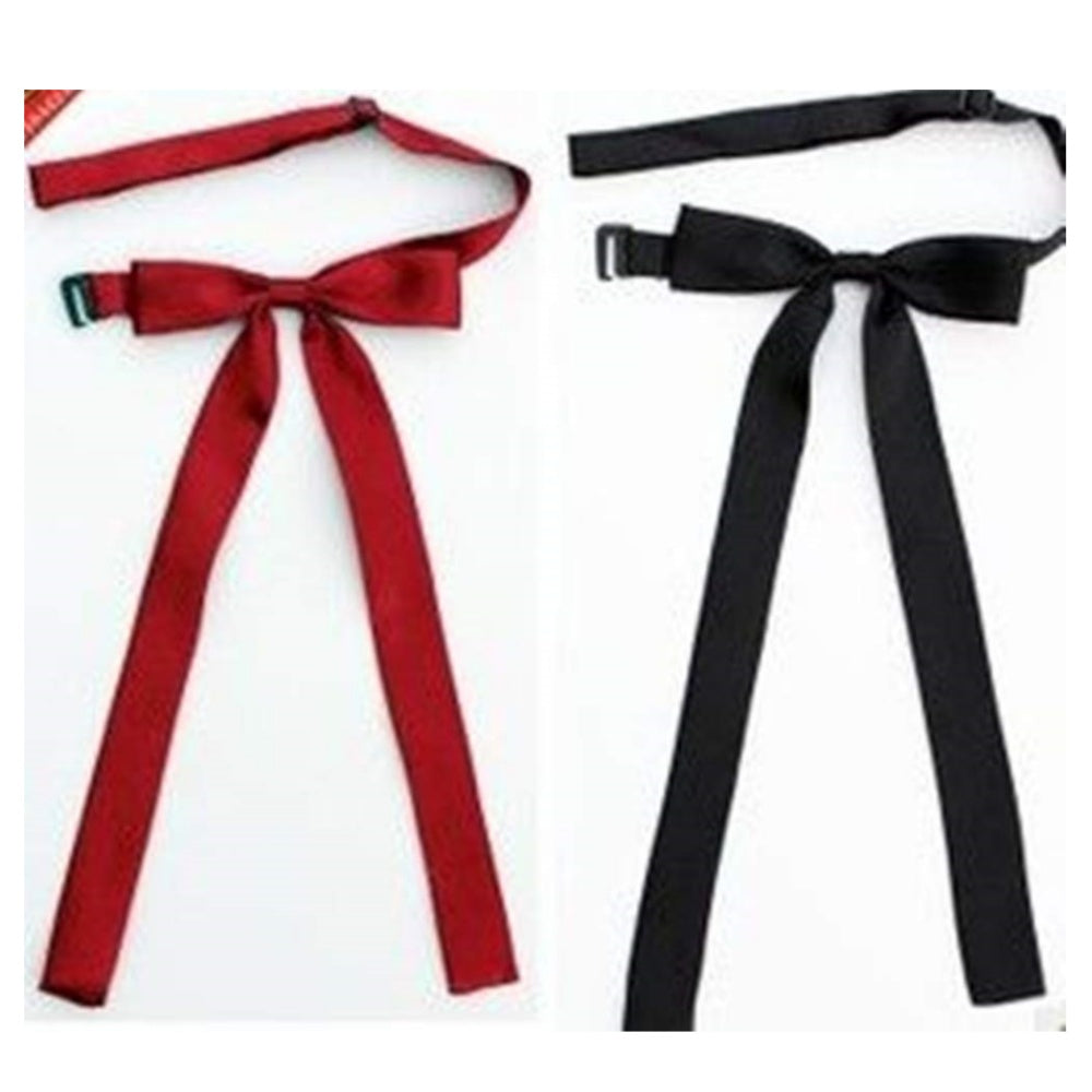 NOEUD PAPILLON LAVALLIERE ROUGE BORDEAUX RUBAN UNIFORME ECOLIERE