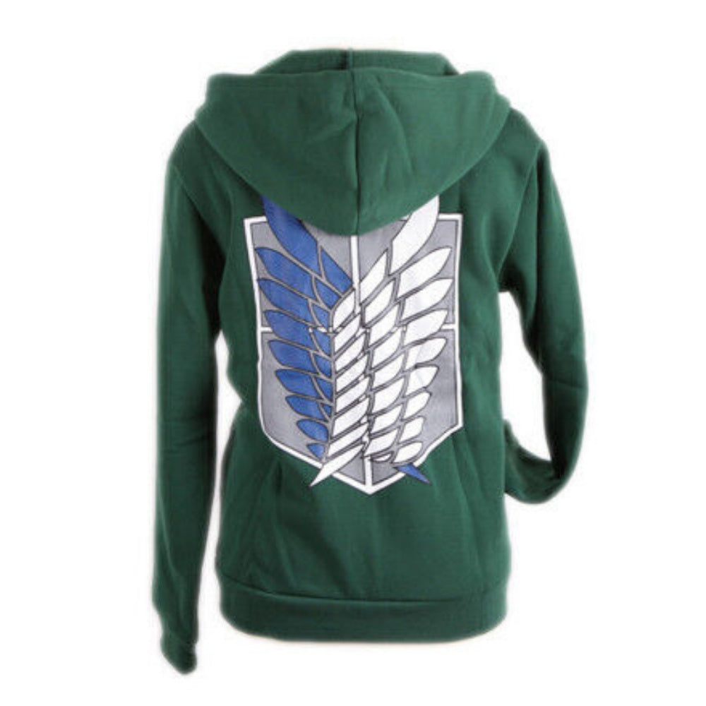 CAPUCHE SWEAT ATTAQUE DES TITANS SHINGEKI NO KYOJIN VERT UNISEX