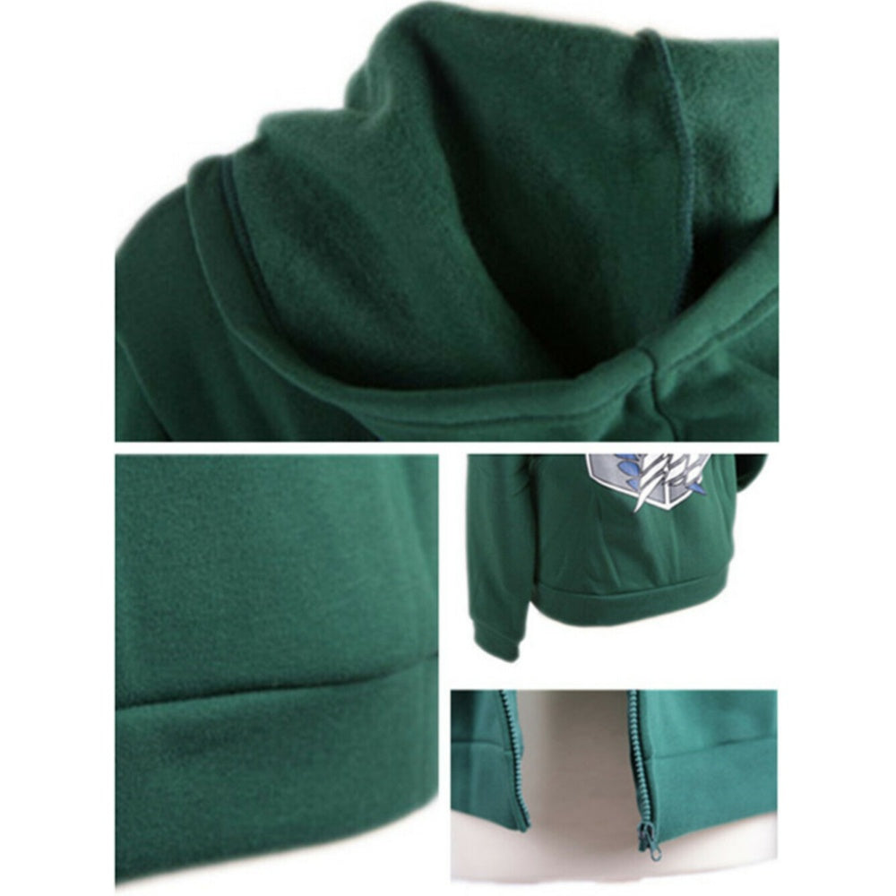 CAPUCHE SWEAT ATTAQUE DES TITANS SHINGEKI NO KYOJIN VERT UNISEX