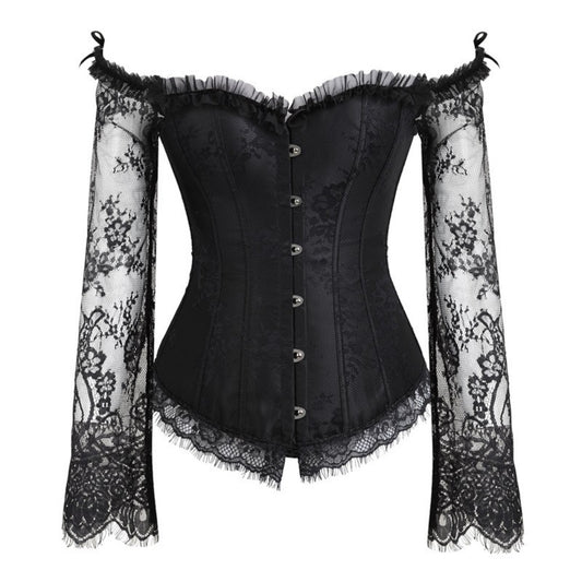 CORSET PUNK GOTHIQUE DENTELLE