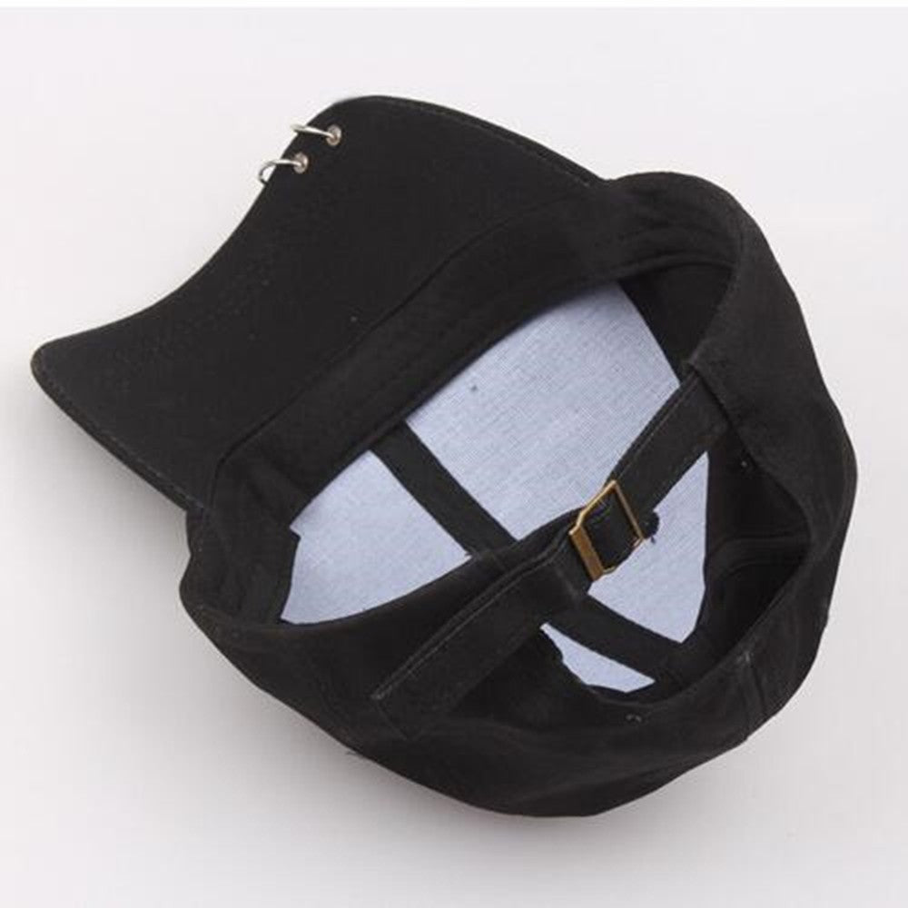 CASQUETTE NOIR ANNEAUX MIXTE