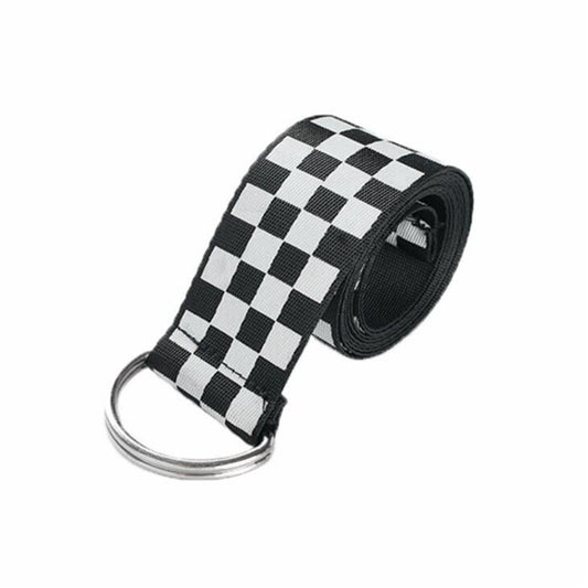 CEINTURE NOIR BLANC CARREAUX GOTH