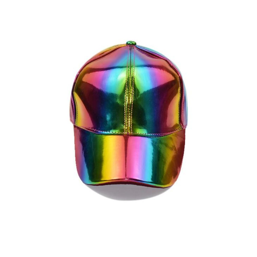 CASQUETTE BASEBALL PU LASER MIXTE ARC EN CIEL