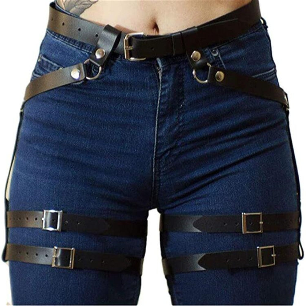 CEINTURE HARNAIS JAMBE GOTHIQUE