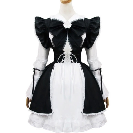 ROBE LOLITA MAID DEGUISEMENT SOUBRETTE SERVEUSE NOIR