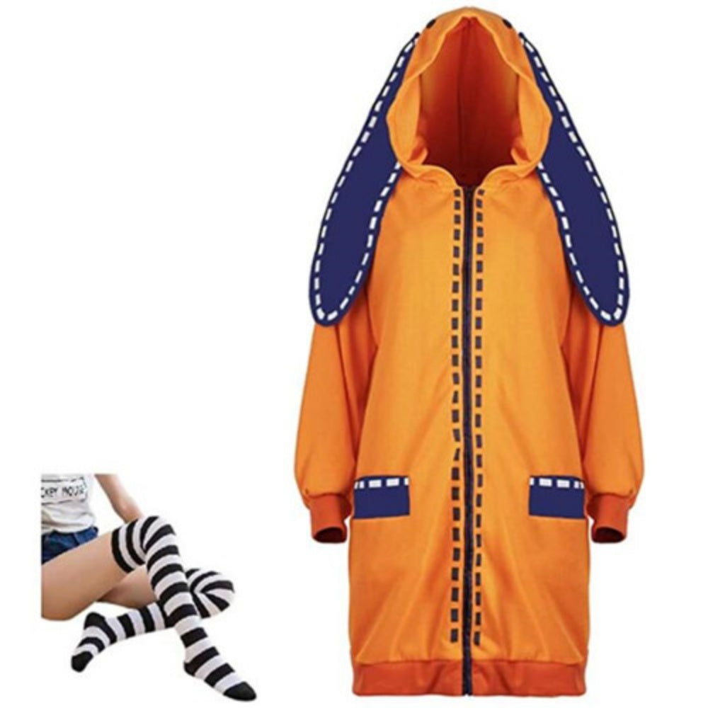 CAPUCHE AVEC CHAUSSETTES YUMEKO JABAMI ORANGE