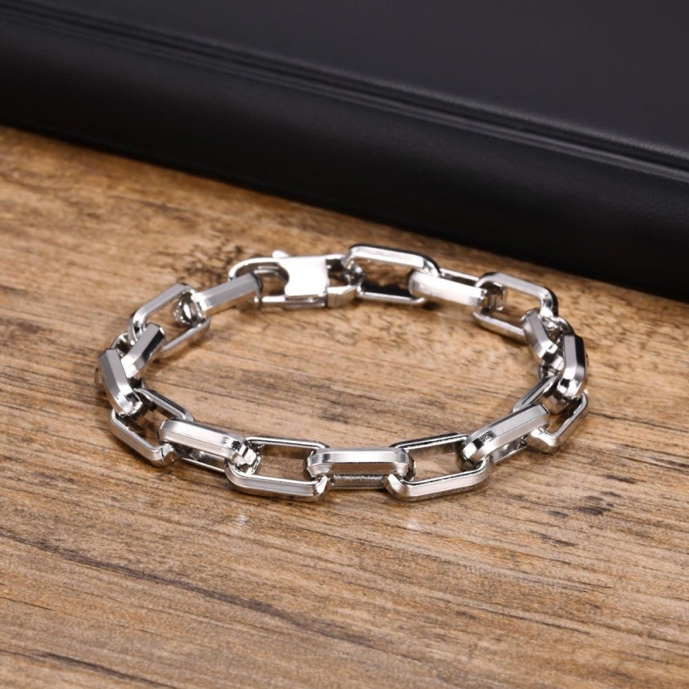 BRACELET GROSSE MAILLE ACIER TITANE