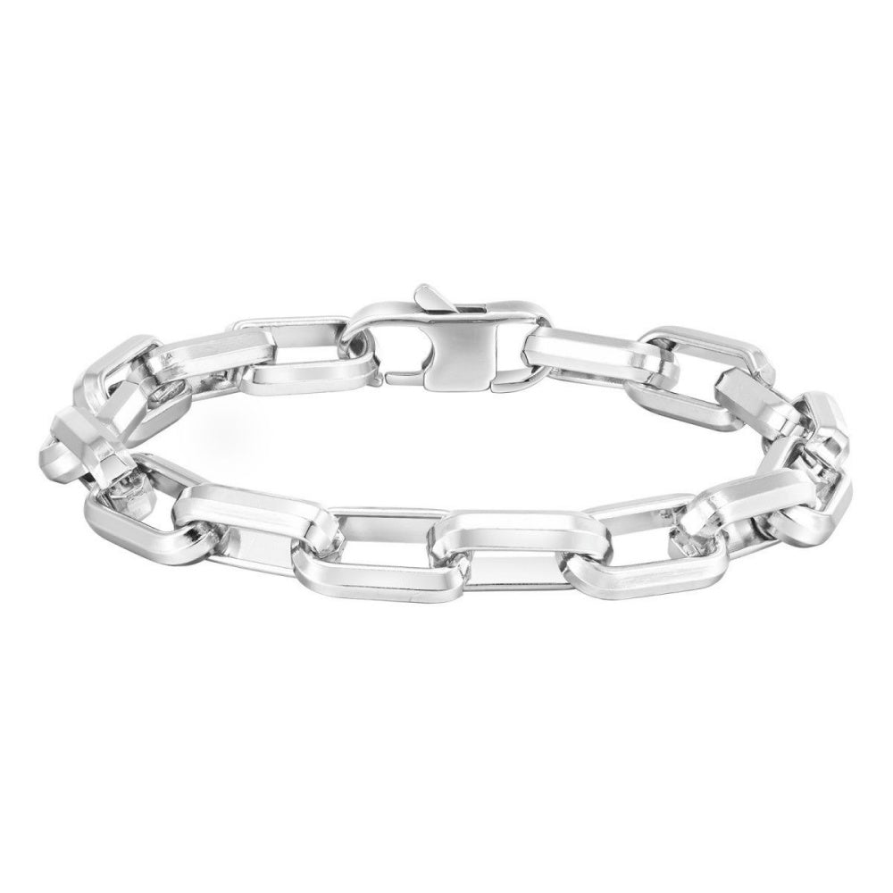 BRACELET GROSSE MAILLE ACIER TITANE
