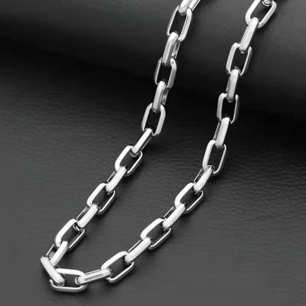 CAHINE GROSSE MAILLE ACIER TITANE