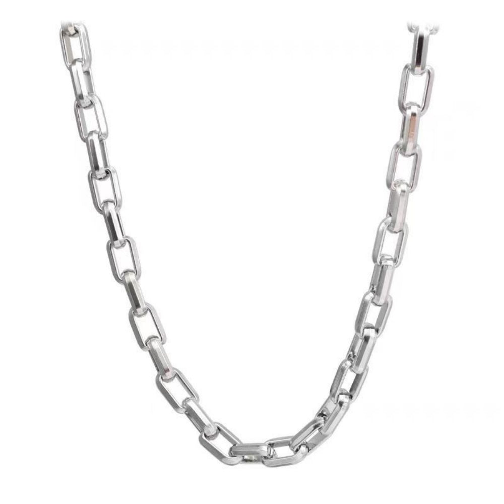 CAHINE GROSSE MAILLE ACIER TITANE