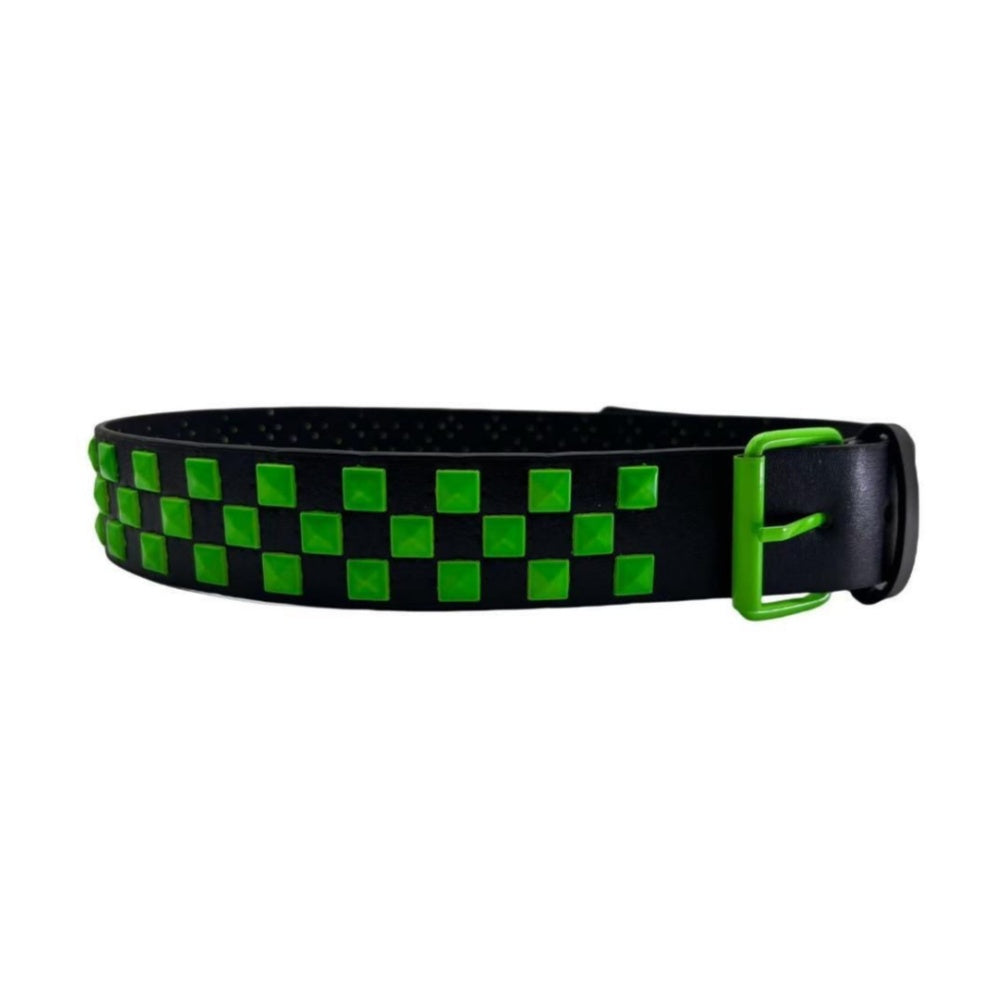 CEINTURE GOTHIQUE PUNK CLOUTE VERT