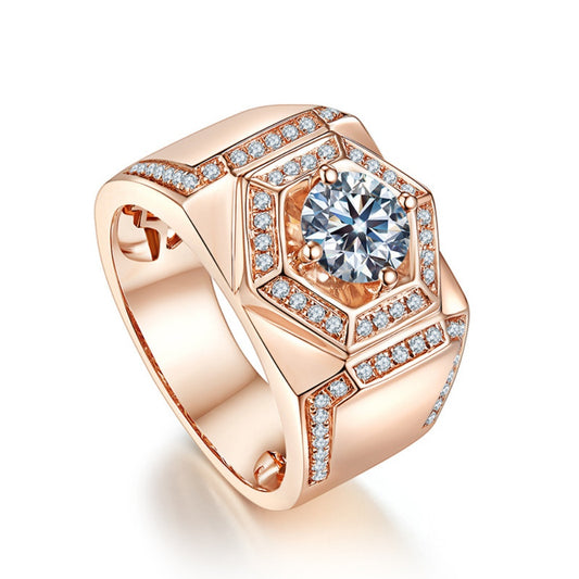 BAGUE CRISTAL ROSE DORE