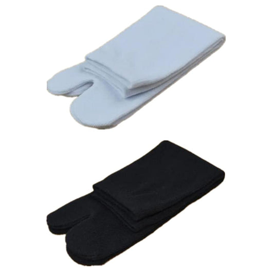 LOT DE DEUX PAIES CHAUSSETTES TABI UNISEXE JAPONAIS BLANC ET NOIR