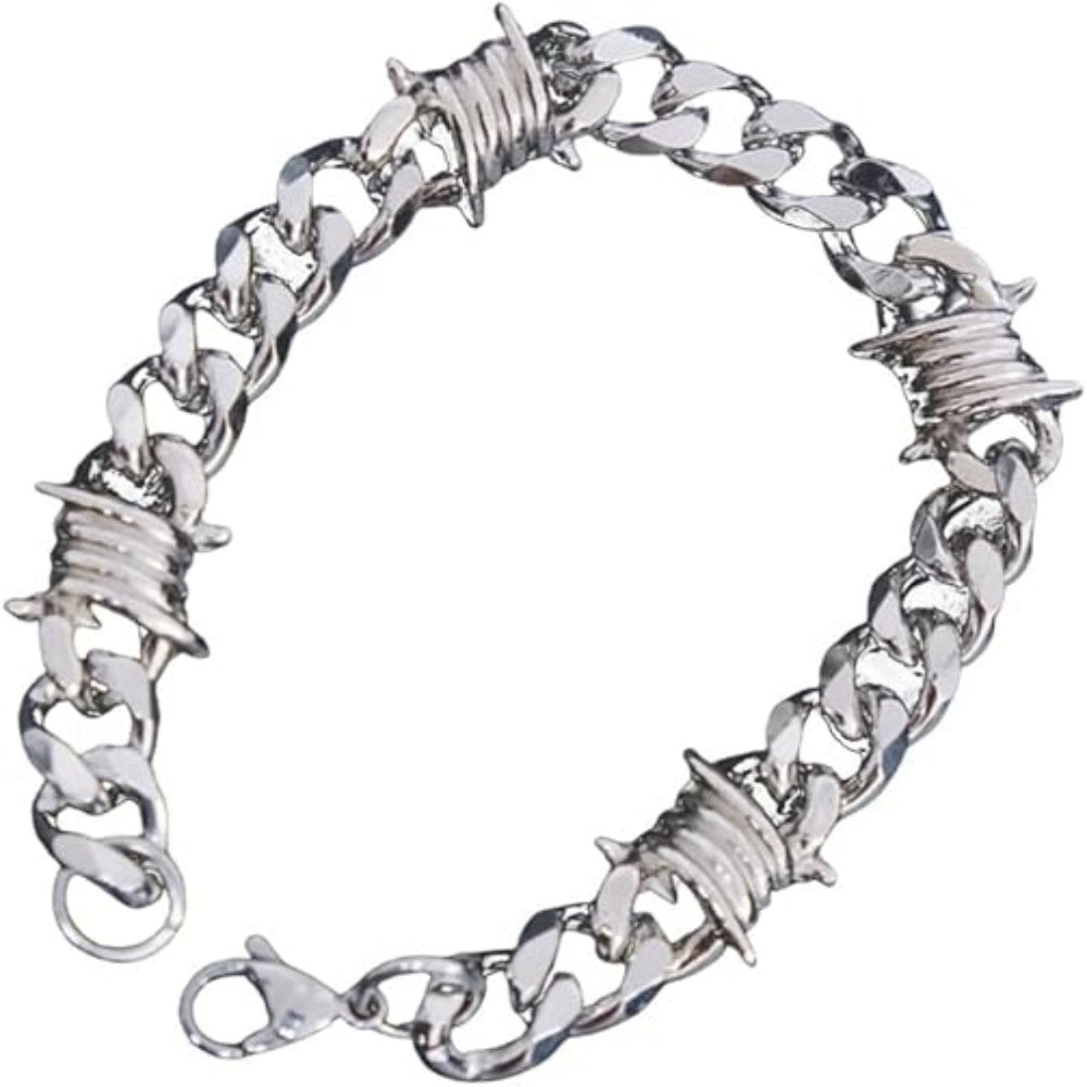 BRACELET ACIER TITANE BARBELE HIPHOP