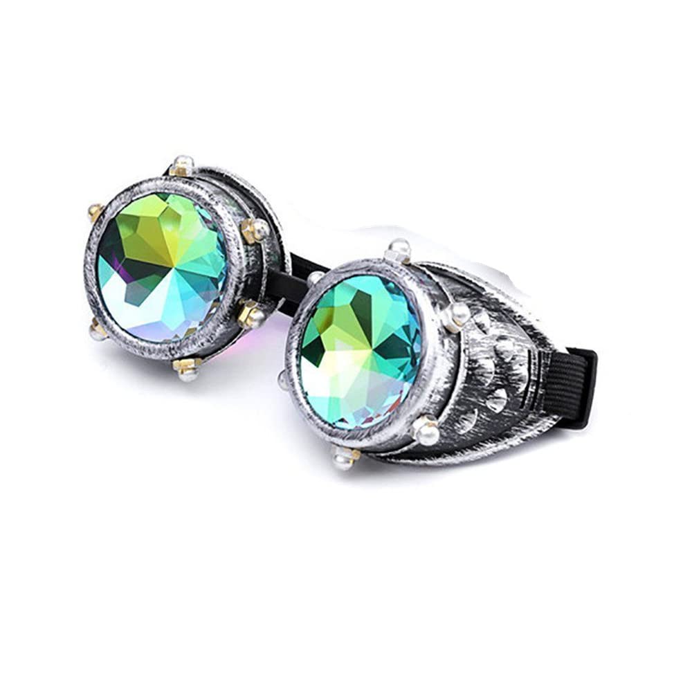 LUNETTES GOGGLES SOUDURE STEAMPUNK CYBER VERRE MULTI COULEUR