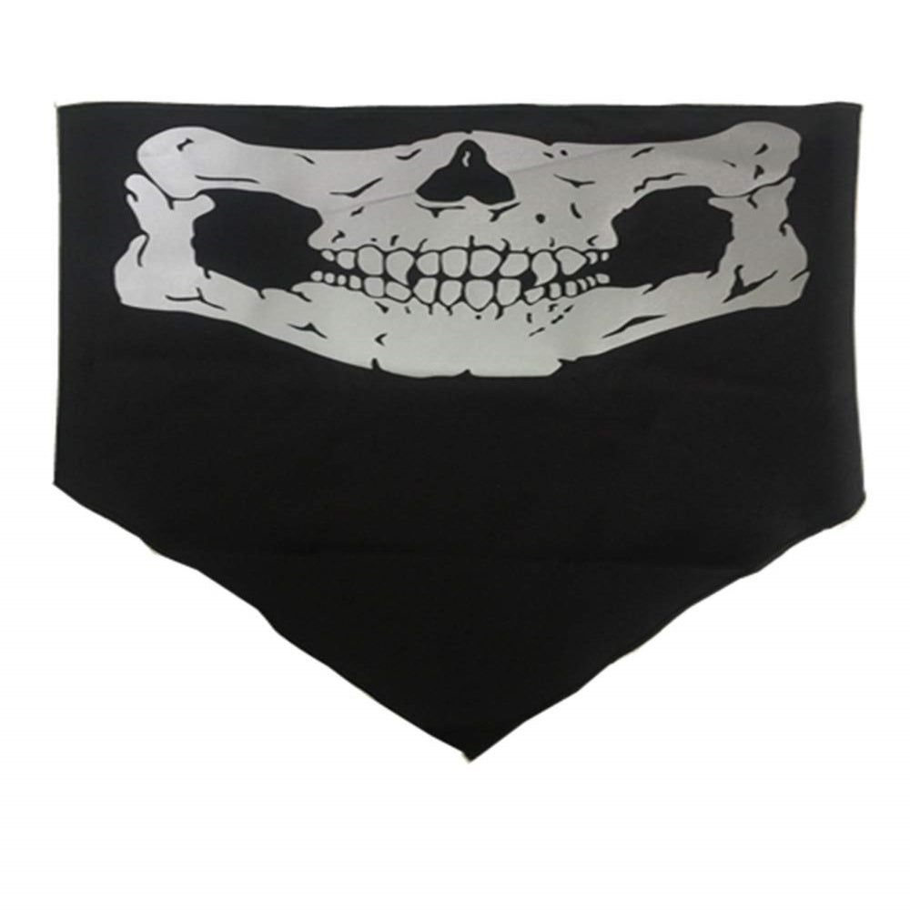 FOULARD DEMI MASQUE TETE MORT REFLECHISSAT