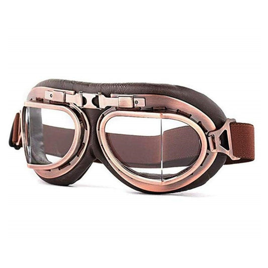 LUNETTES AVIATEUR PILOT MOTO VERRE ARGENTE TRANSPARENTE