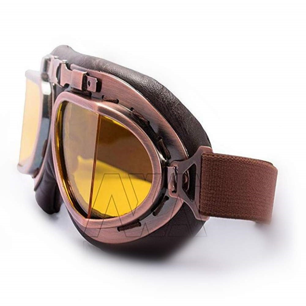 LUNETTES AVIATEUR PILOT MOTO VERRE JAUNE