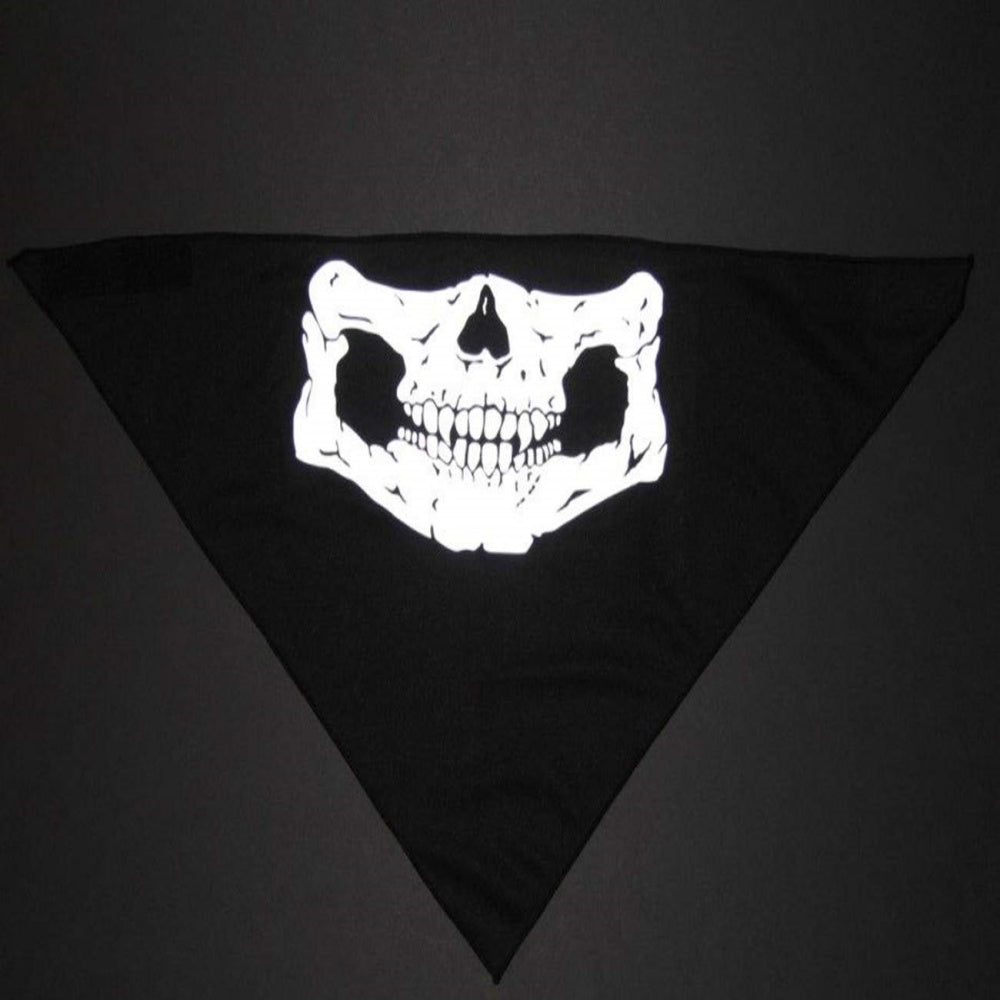 FOULARD DEMI MASQUE TETE MORT REFLECHISSAT