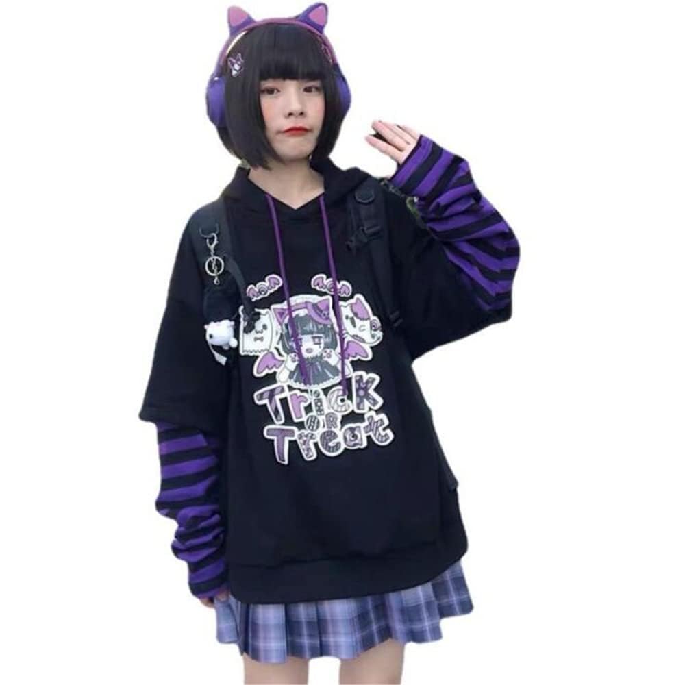 SWEAT A CAPUCHE POLAIRE NOIR JAPONAIS