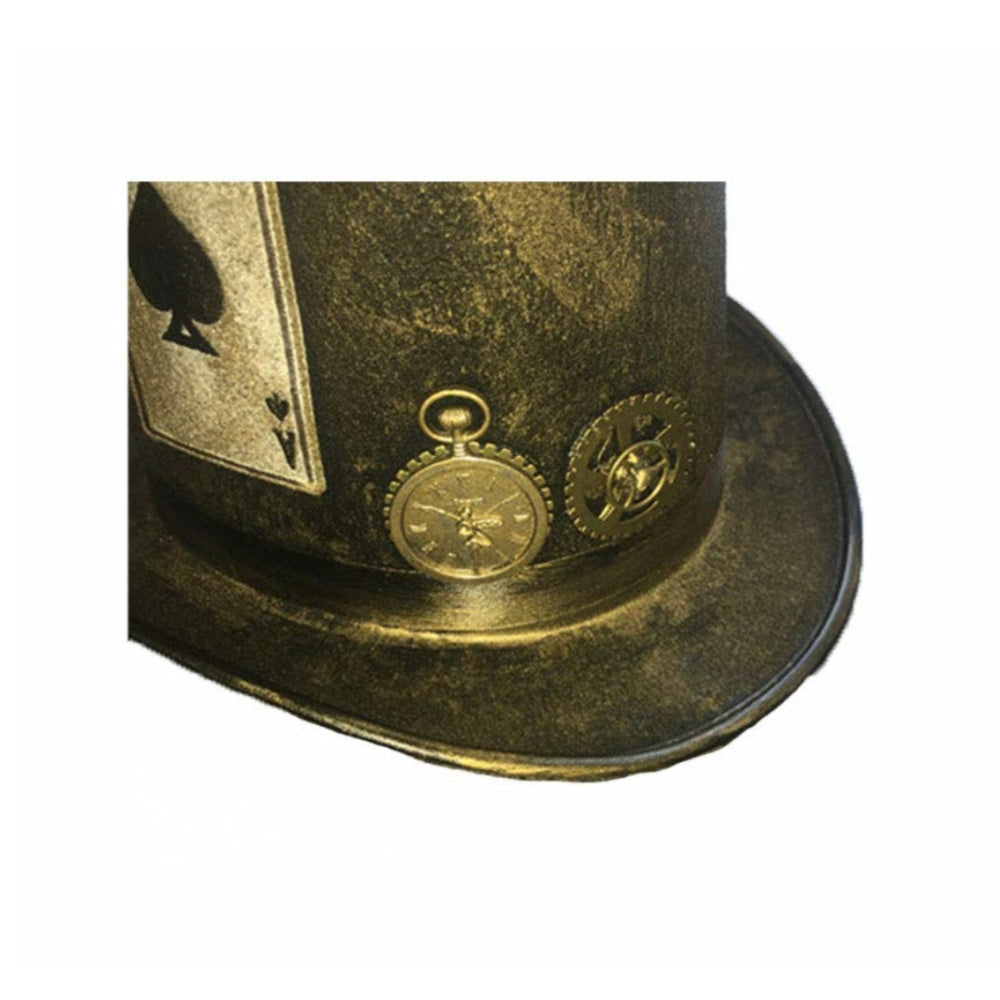 CHAPEAU HAUT DE FORME STEAMPUNK ENGRENAGE FAIT A MAIN