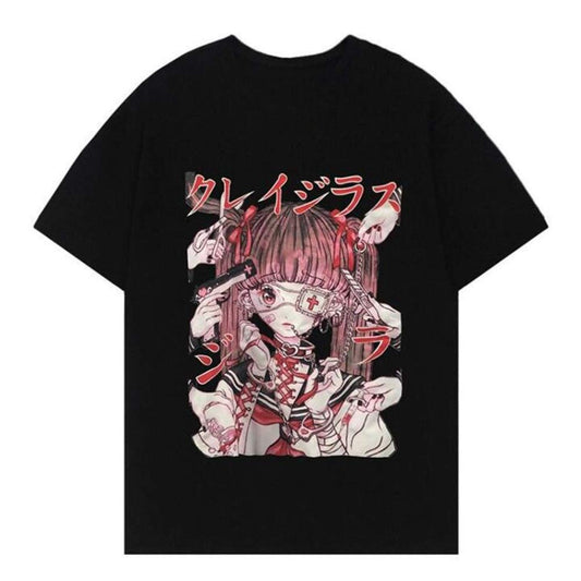 T SHIRT GOTHIQUE HIP HOP JAPONAIS EMO