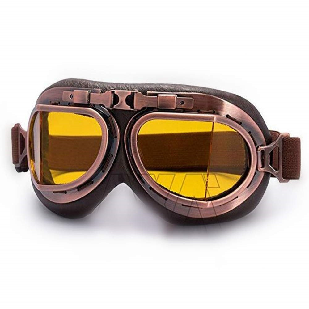 LUNETTES AVIATEUR PILOT MOTO VERRE JAUNE