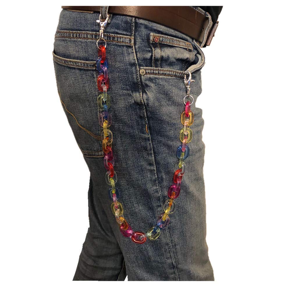 CHAINE PANTALON HIP HOP PLASTIQUE ARC EN CIEL