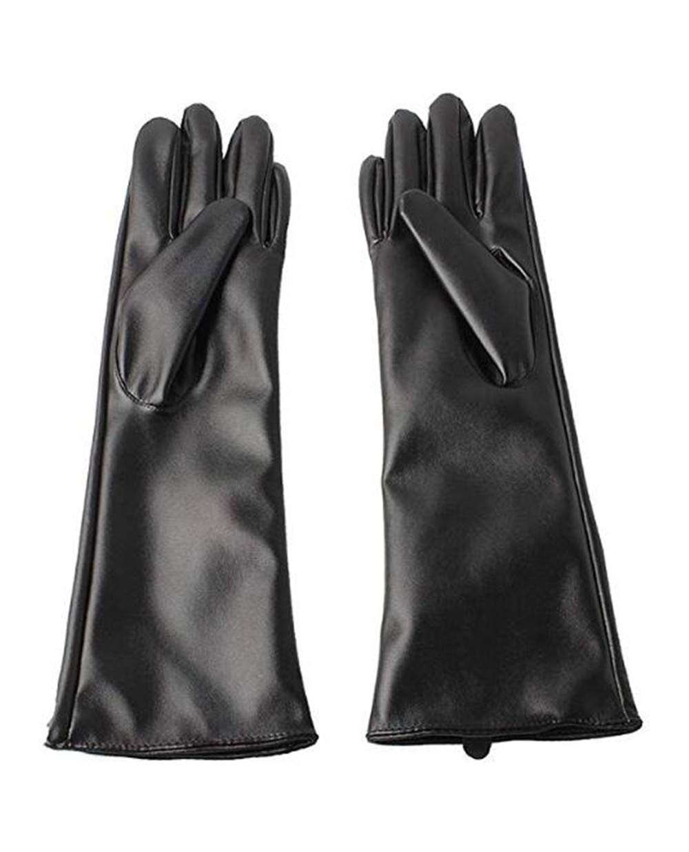 GANTS PU NOIR LONG