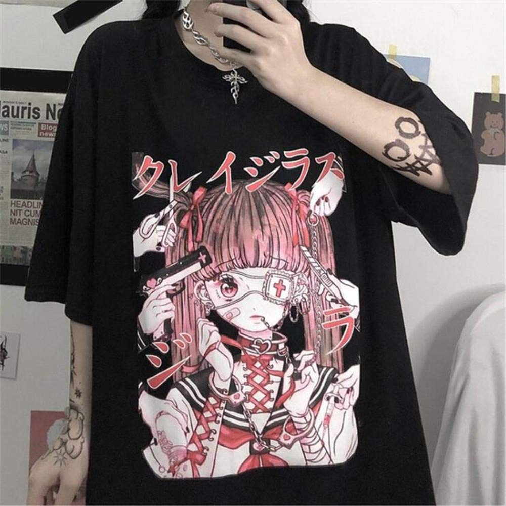 T SHIRT GOTHIQUE HIP HOP JAPONAIS EMO