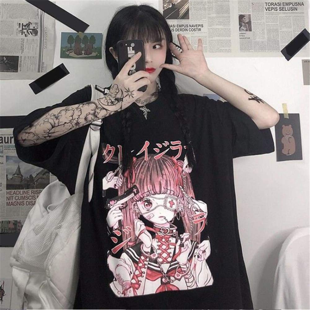 T SHIRT GOTHIQUE HIP HOP JAPONAIS EMO