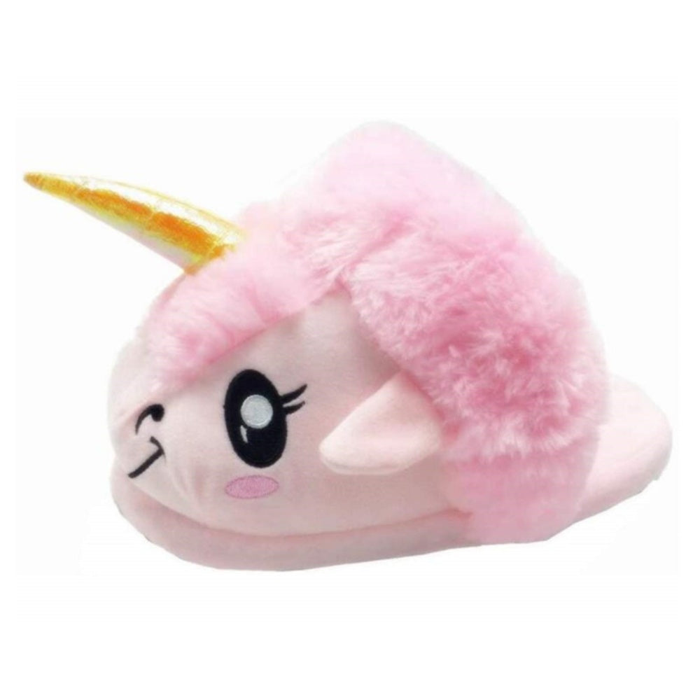 CHAUSSONS PANTOUFLES LICORNE ROSE PELUCHE