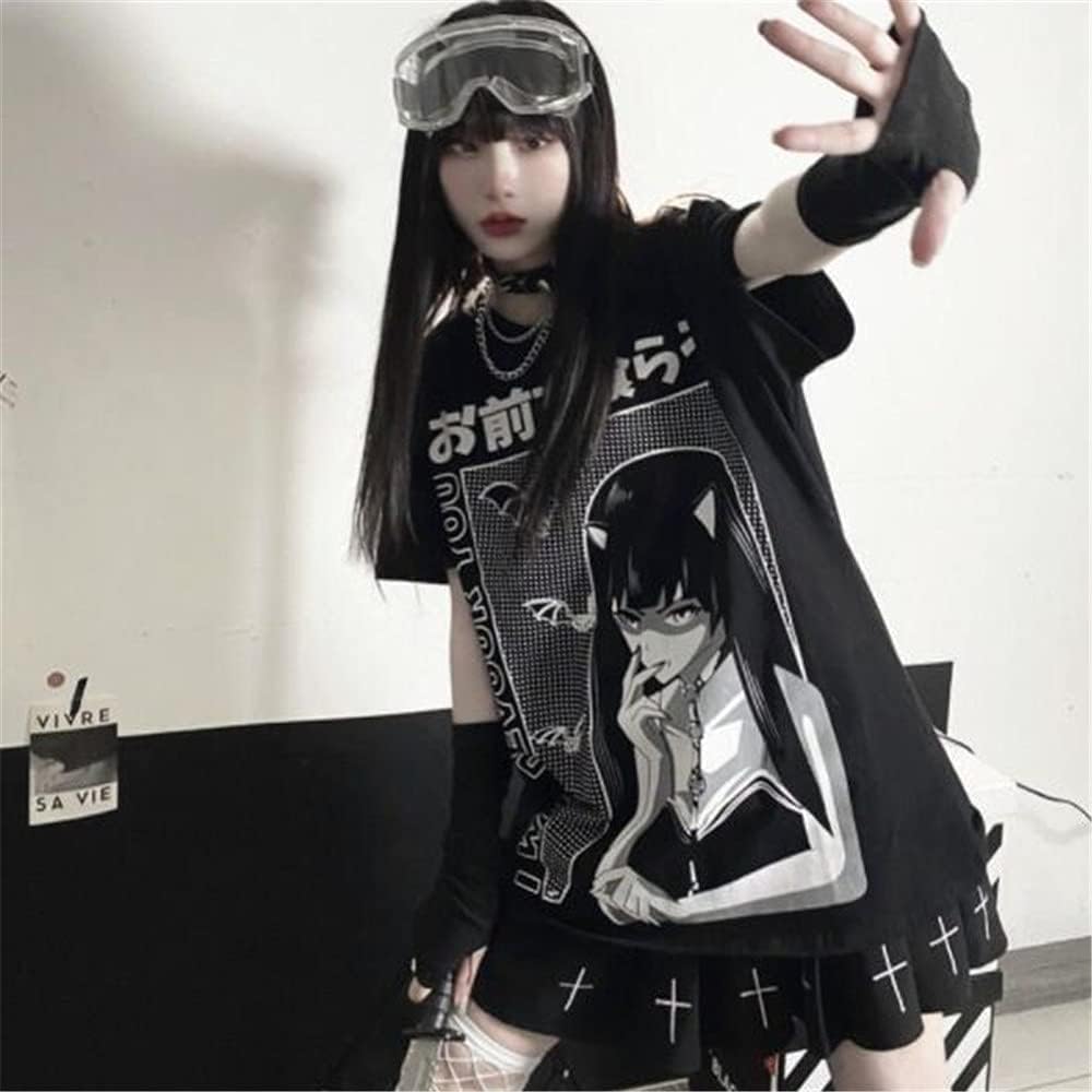 T SHIRT GOTHIQUE HIP HOP JAPONAIS EMO