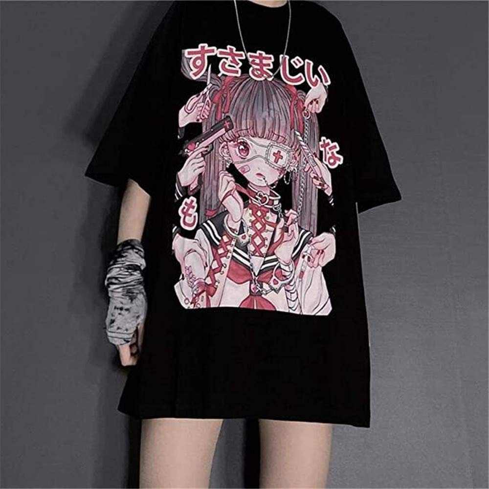 T SHIRT GOTHIQUE HIP HOP JAPONAIS EMO