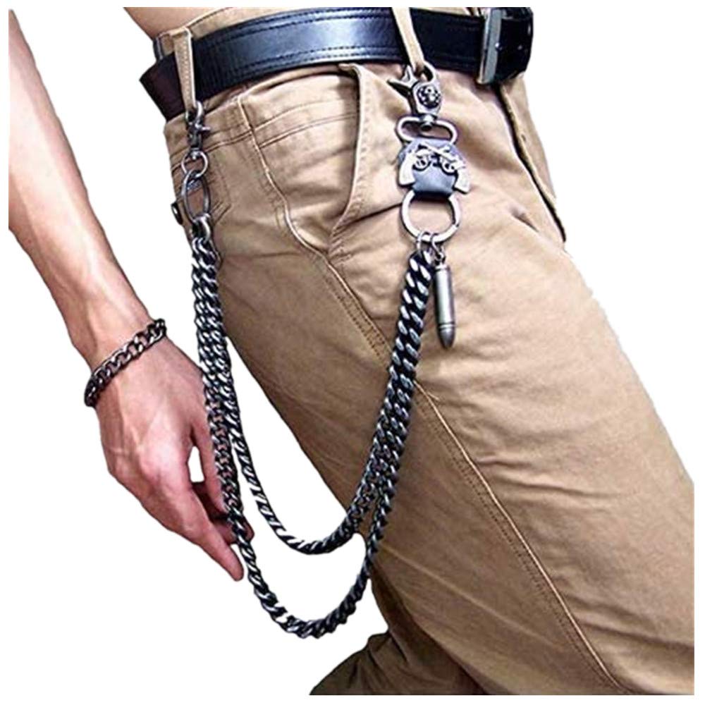 CHAINE PANTALON BALLES BIKER GOTHIQUE MOTARD METAL