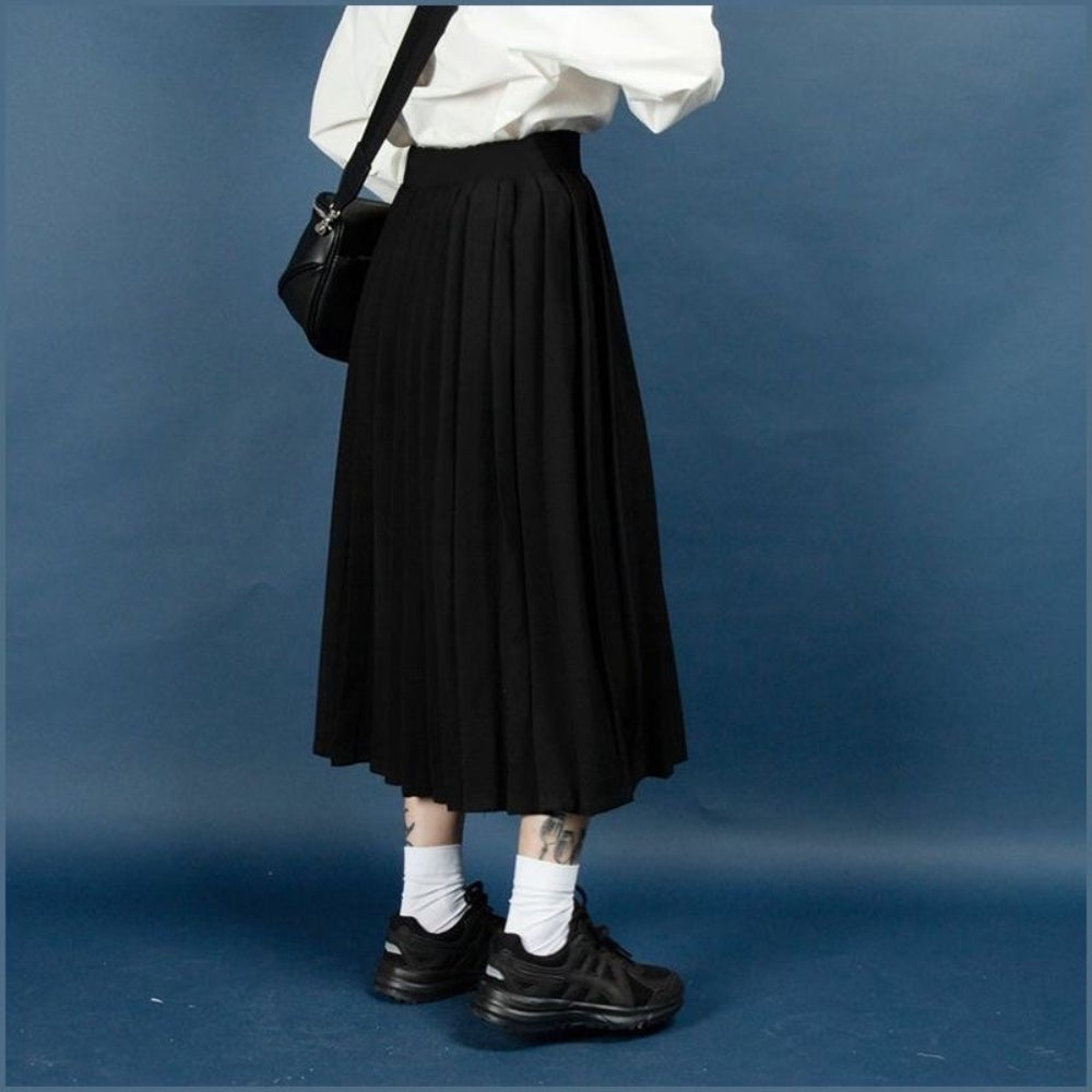JUPE ECOLIERE NOIR PLISSEE 80CM