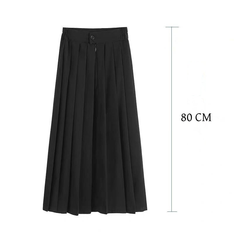JUPE ECOLIERE NOIR PLISSEE 80CM