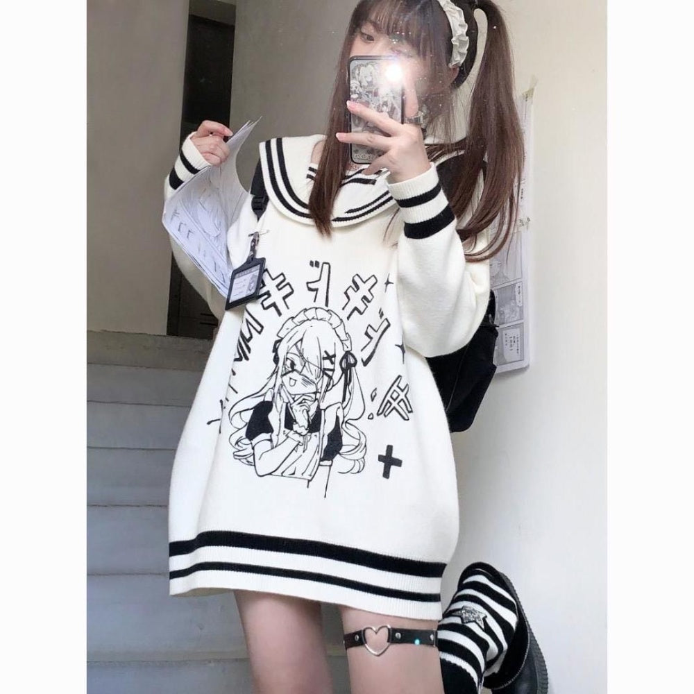 PULL BLANC KAWAII ECOLIERE