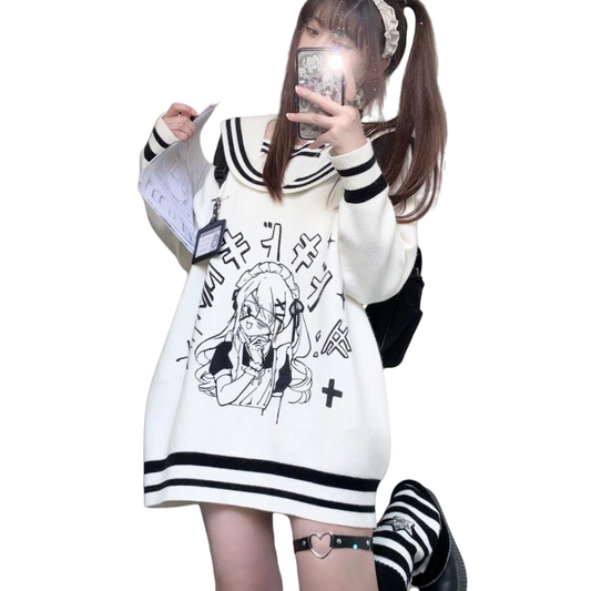 PULL BLANC KAWAII ECOLIERE
