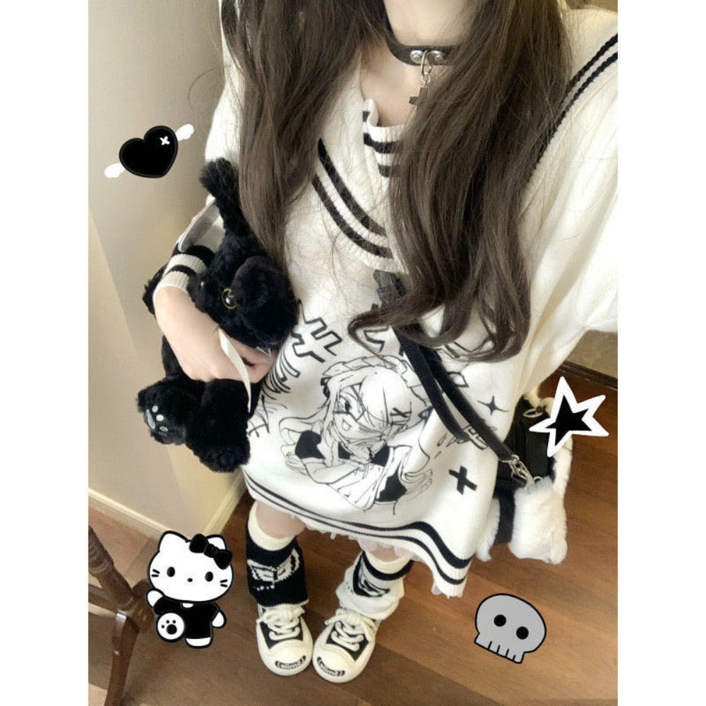 PULL BLANC KAWAII ECOLIERE