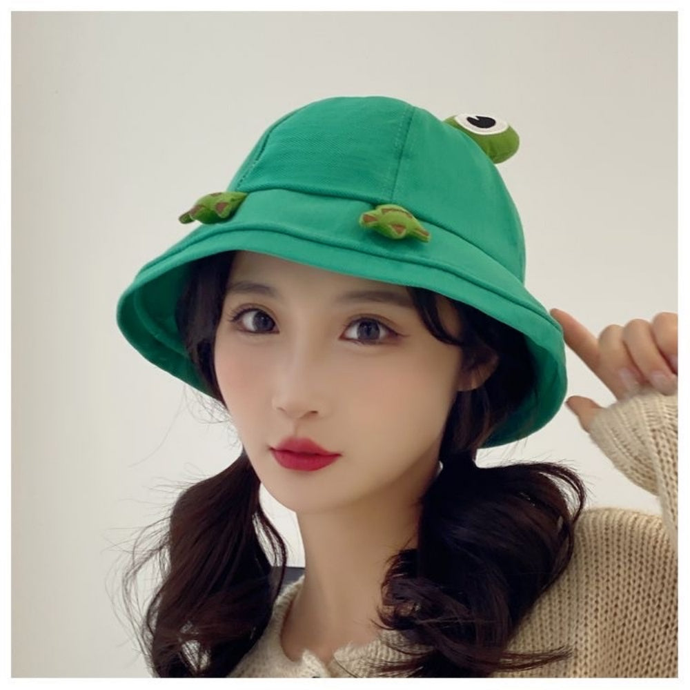 CHAPEAU GRENOUILLE VERT PLIABLE