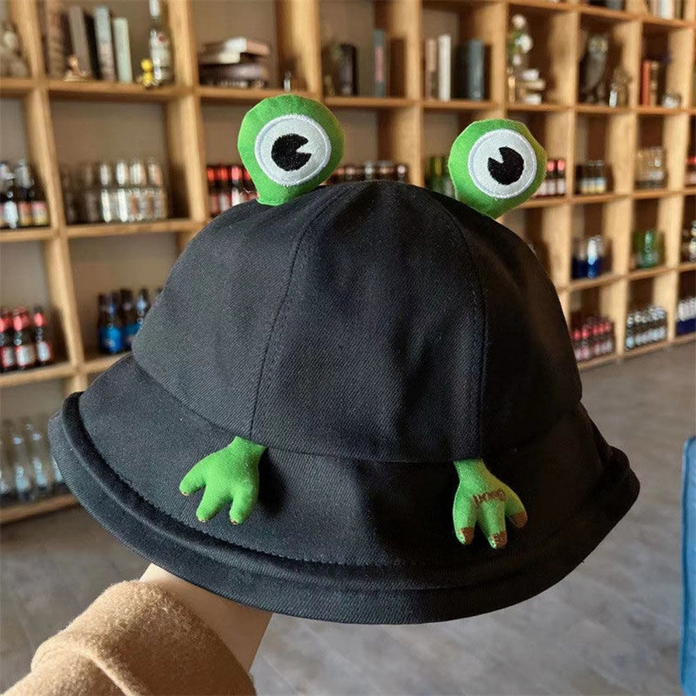 CHAPEAU GRENOUILLE NOIR PLIABLE