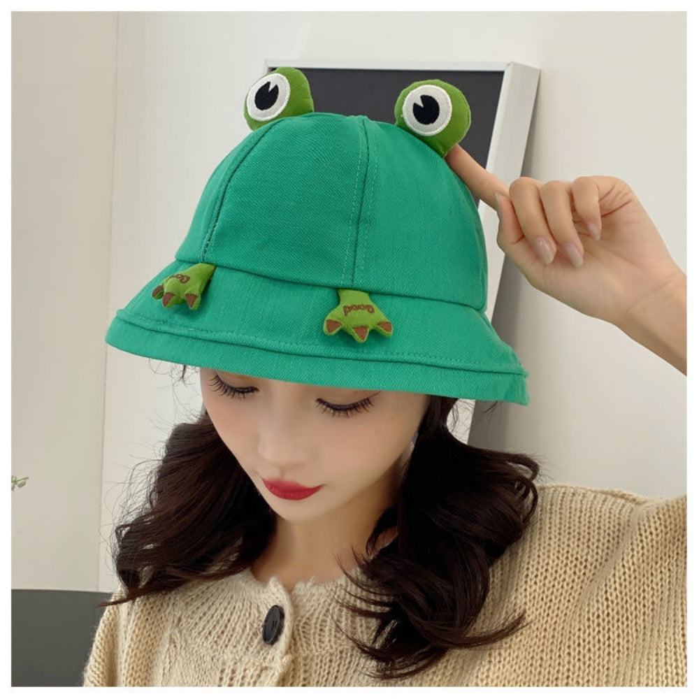 CHAPEAU GRENOUILLE VERT PLIABLE