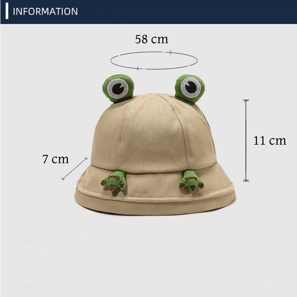 CHAPEAU GRENOUILLE NOIR PLIABLE