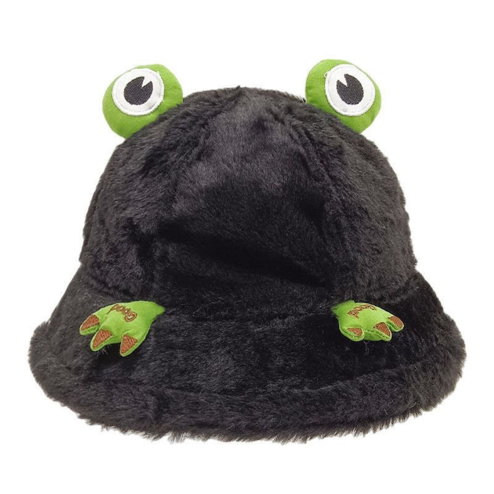 CHAPEAU GRENOUILLE NOIR PLIABLE