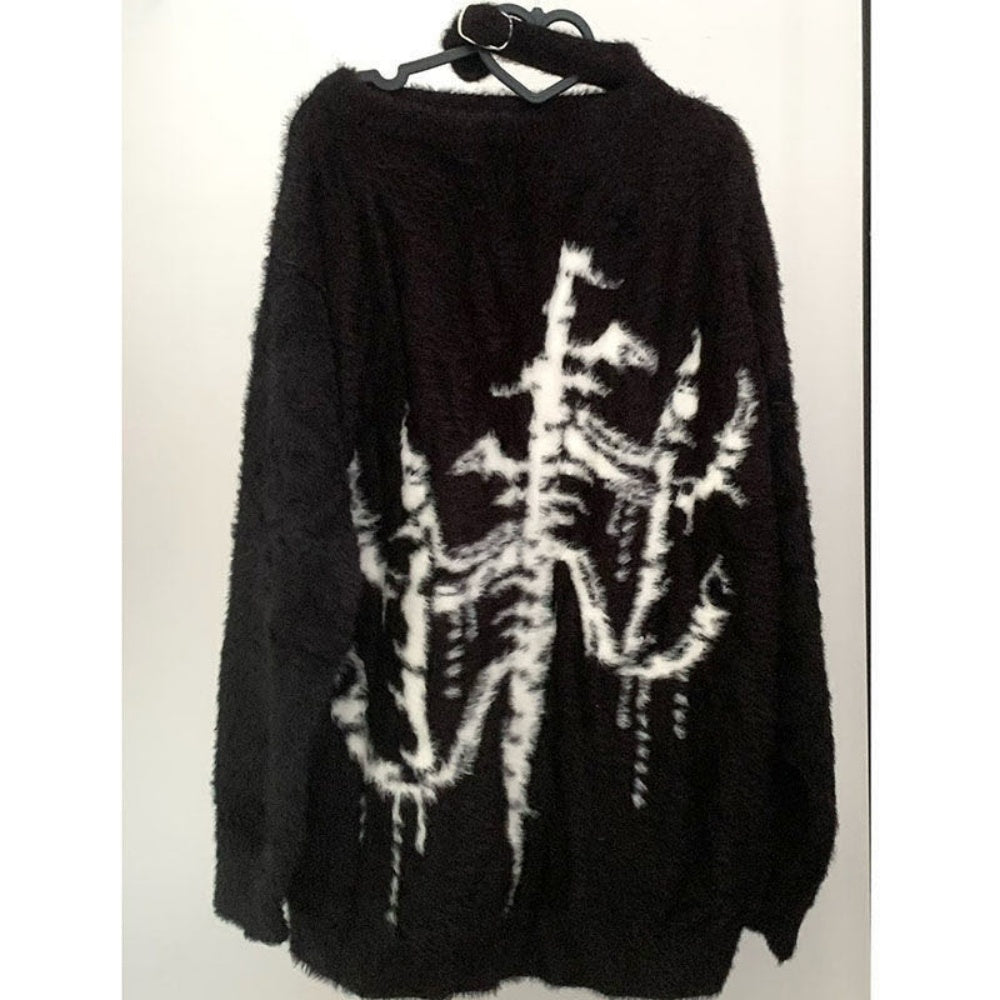 PULL GOTHIQUE NOIR SKULLE