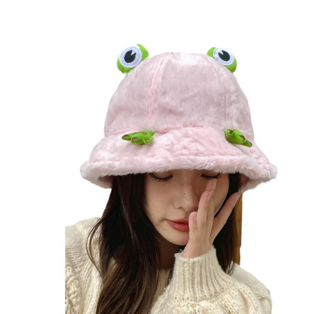 CHAPEAU GRENOUILLE ROSE PLIABLE