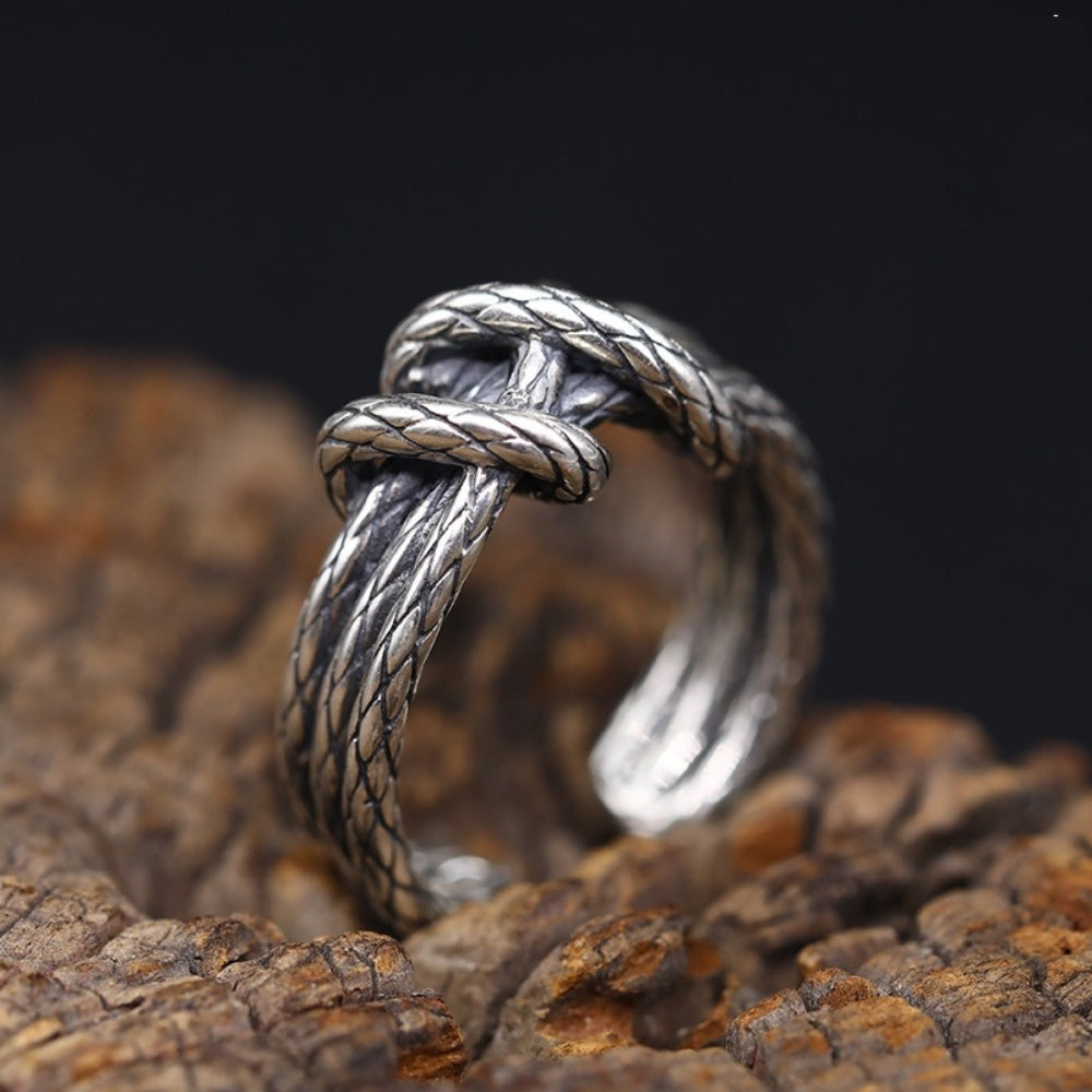 JOLIE BAGUE CORDON TISSAGE
