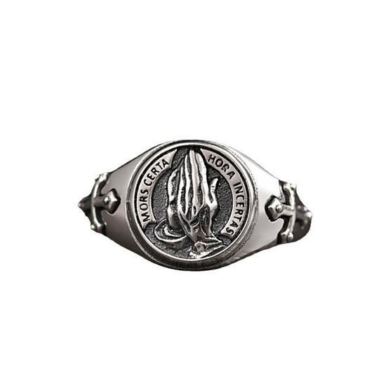 BAGUE MAIN PRIERE EN ARGENT 925